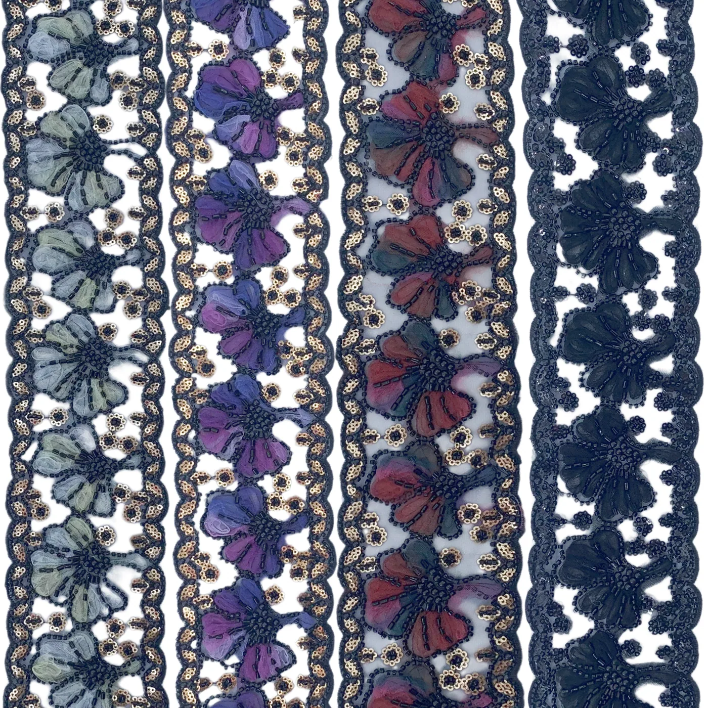 Three-leaf floral trim · MET-1011 — product view
